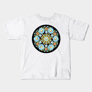 Blue Flower Crown Kids T-Shirt